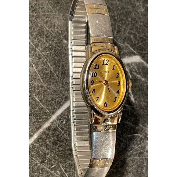 Ladies Gold and Silver Tone Timex New Battery - Picture 3 of 5
